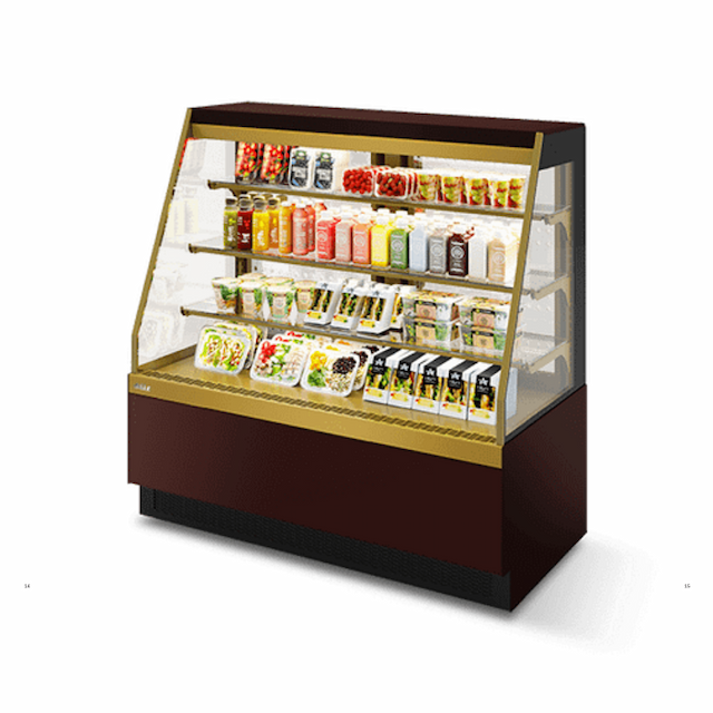 Витрина кондитерская Chilz VETE II KUB OFT 130 ВК210 (шоколад/золотой глянец)