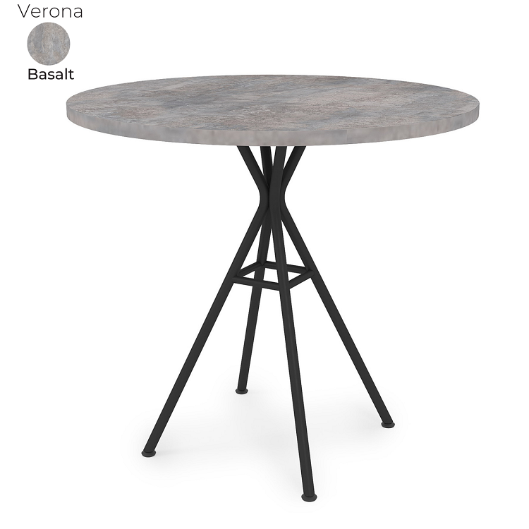 Стол обеденный круглый Алсав 21Verona.008.R Basalt