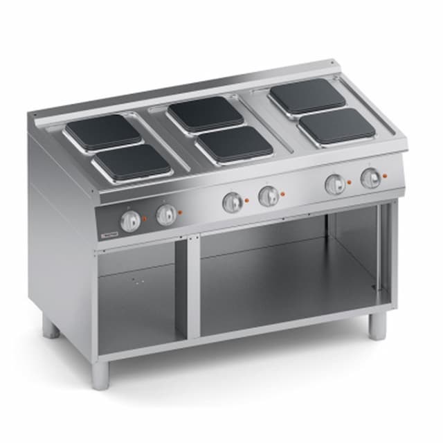 Плита VEROTERM VT7CUE15VVQ 6 конфорочная 700 серии с открытым шкафом