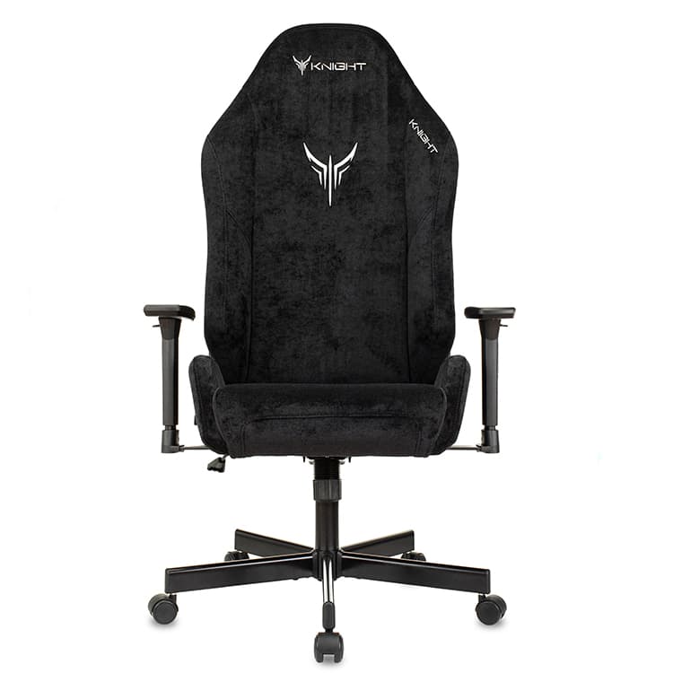 Кресло игровое Knight N1 Fabric черный Light-20 с подголов. крестов. металл