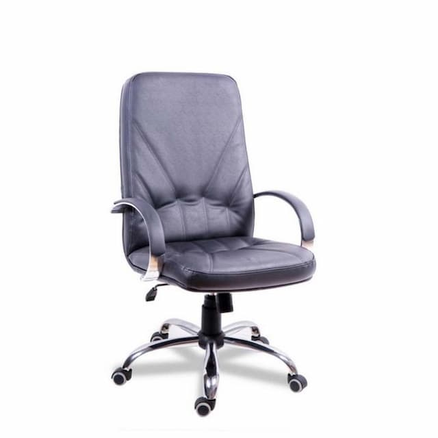 Кресло для руководителя Мирэй Менеджер короткий хром ТГ, кожзам