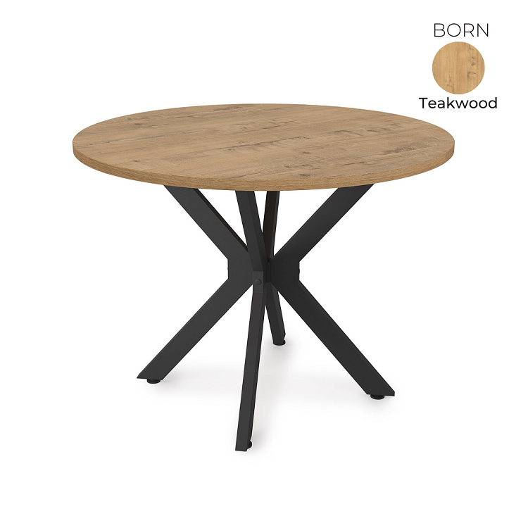 Стол обеденный круглый Алсав 21BORN-R.1000 Teakwood
