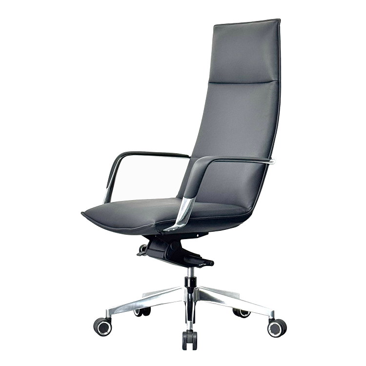 Кресло офисное Norden Parker HD-2216H (черная экокожа/алюминиевая база)