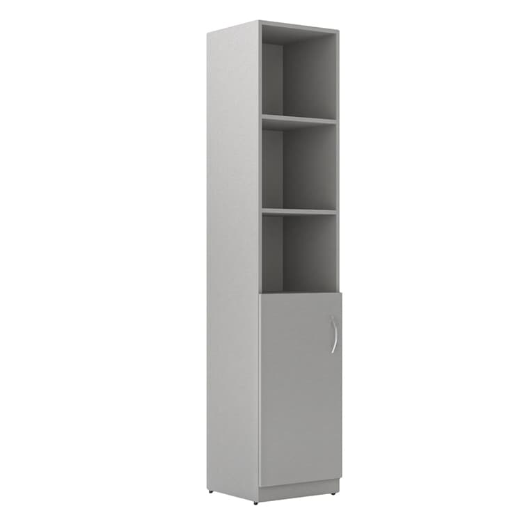 Шкаф колонка с глухой малой дверью Skyland SR-5U.5(L) серый 386х375х1815 SIMPLE