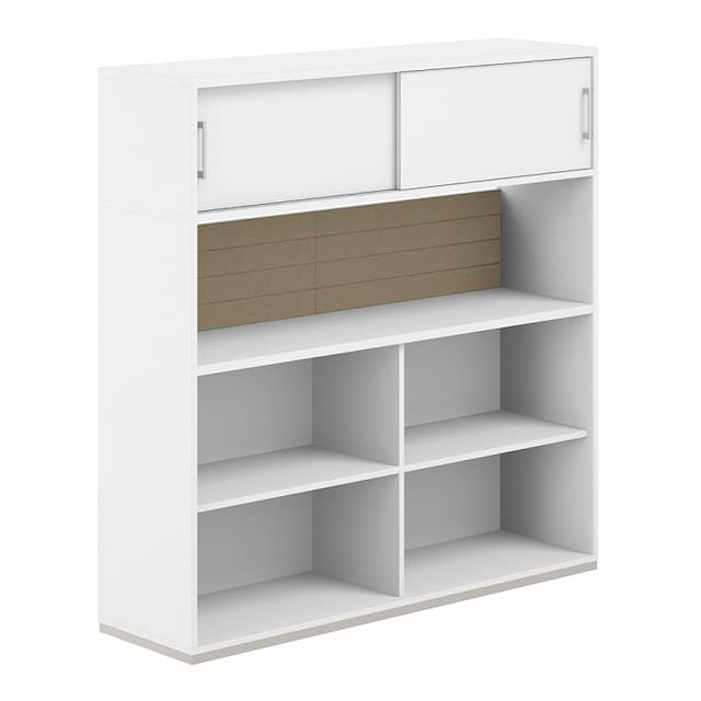 Стеллаж-комбо 1438 односторонний Norden Allegro AG.252.110.652.BG с антресолью и экраном тканевым низким