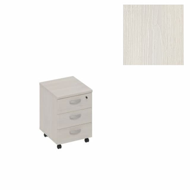 Тумба выкатная 3-ящичная с центральным замком Юнитекс А4 (42x45x57) А4 212 ДШ дуб шамони