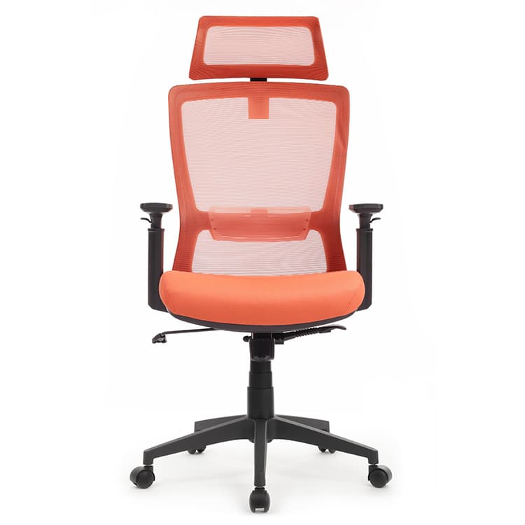Кресло RV DESIGN Line W-202AC чёрный пластик/оранжевая сетка