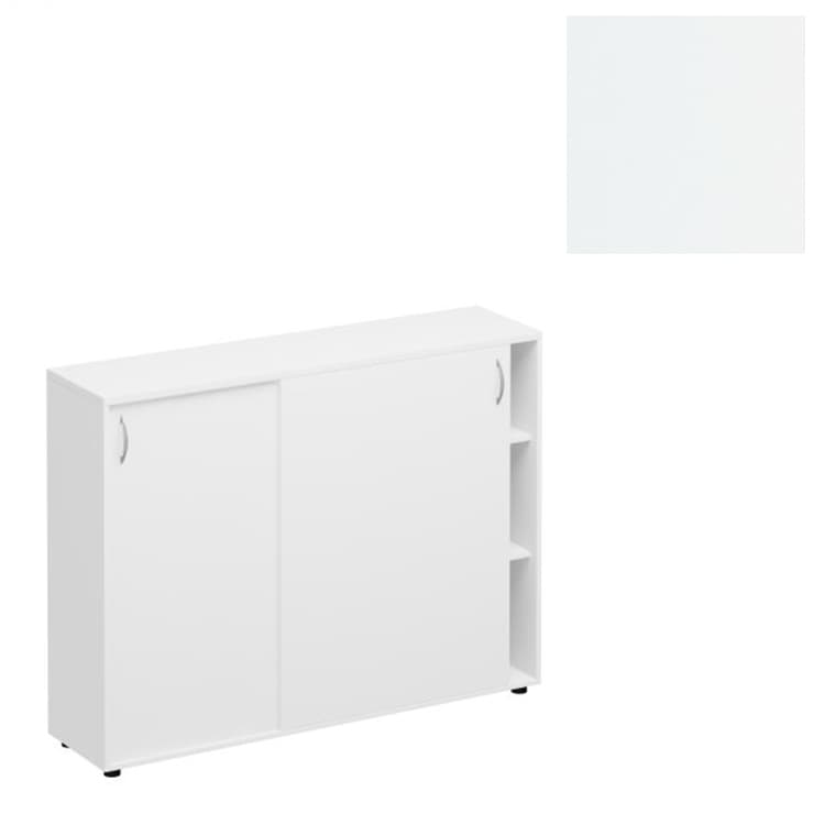 Шкаф-купе средний Юнитекс Комфорт К.524 БП (154x38x115.6) белый премиум