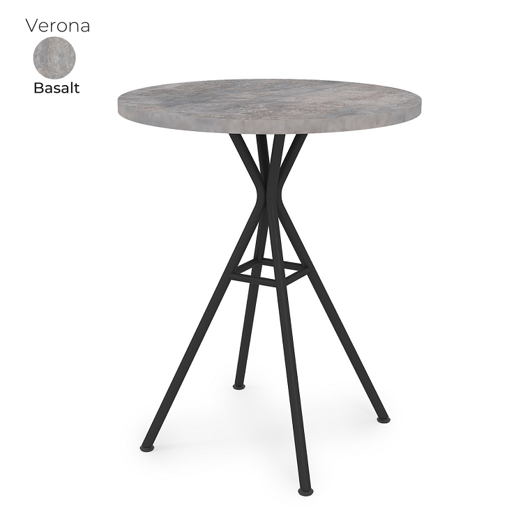 Стол обеденный круглый Алсав 21Verona.006.R Basalt