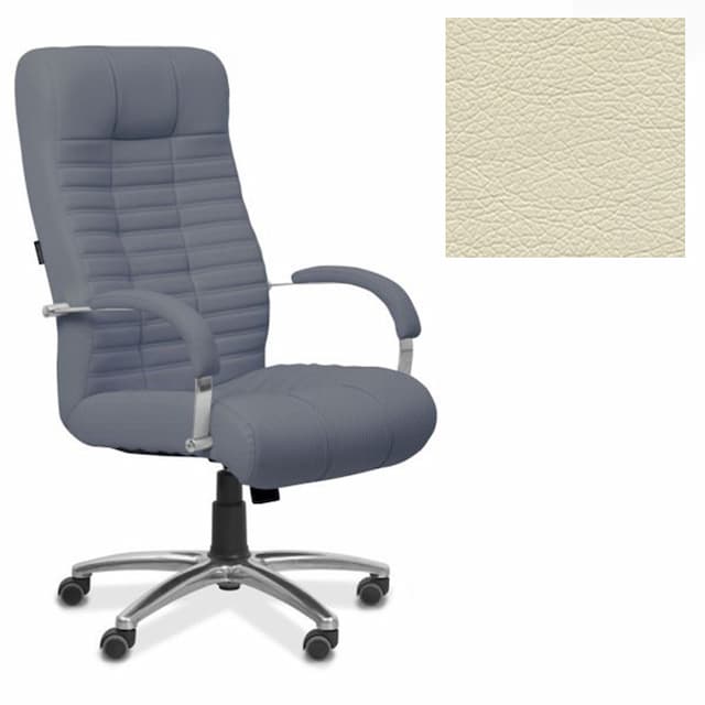 Кресло для руководителя Юнитекс Атлант МХ экокожа премиум светло-бежевая CN1112