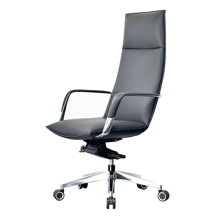 Кресло офисное Norden Parker HD-2216H grey (серая экокожа/алюминиевая база)