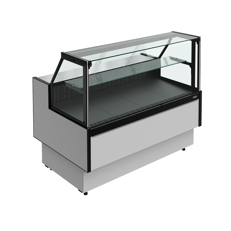 Витрина холодильная Carboma PRAIA 2 GC85 VM 1,25-1 с боковинами 9006-9005
