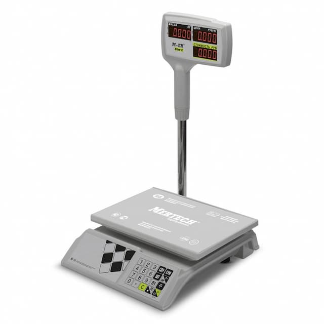 Торговые настольные весы MERTECH M-ER 326 ACPX-32.5 "Slim'X" LED Белые